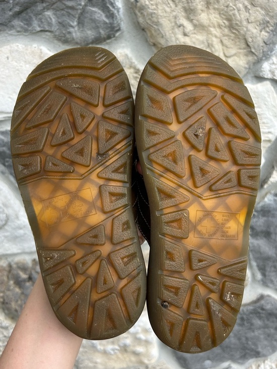 Y2K Doc Martens Sandals Sz 8 Chunky Platform Fisherman Boho Indie Alt Brass Ring - Picture 6 of 7